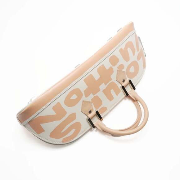 Louis Vuitton 2001 Graffiti Alma Horizontal Handbag in White and Beige - Picture 9 of 12
